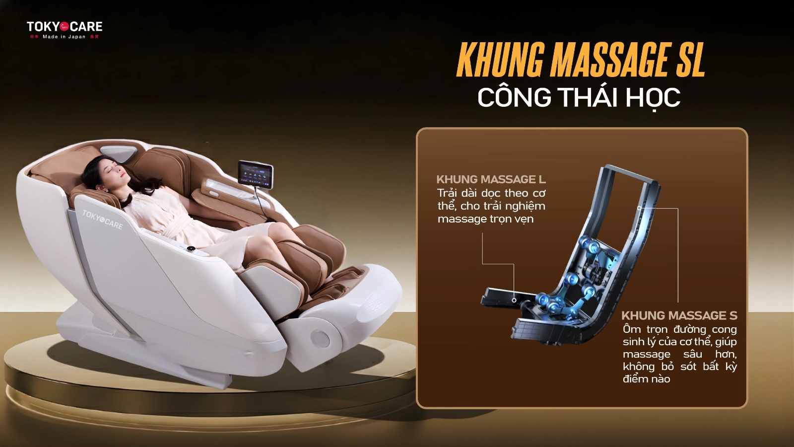 Ghế Massage Tokyo Care JC-6866  (Made in Japan)