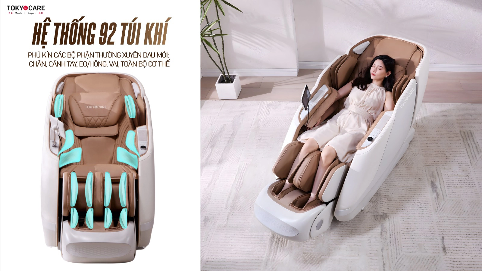 Ghế Massage Tokyo Care JC-6866  (Made in Japan)
