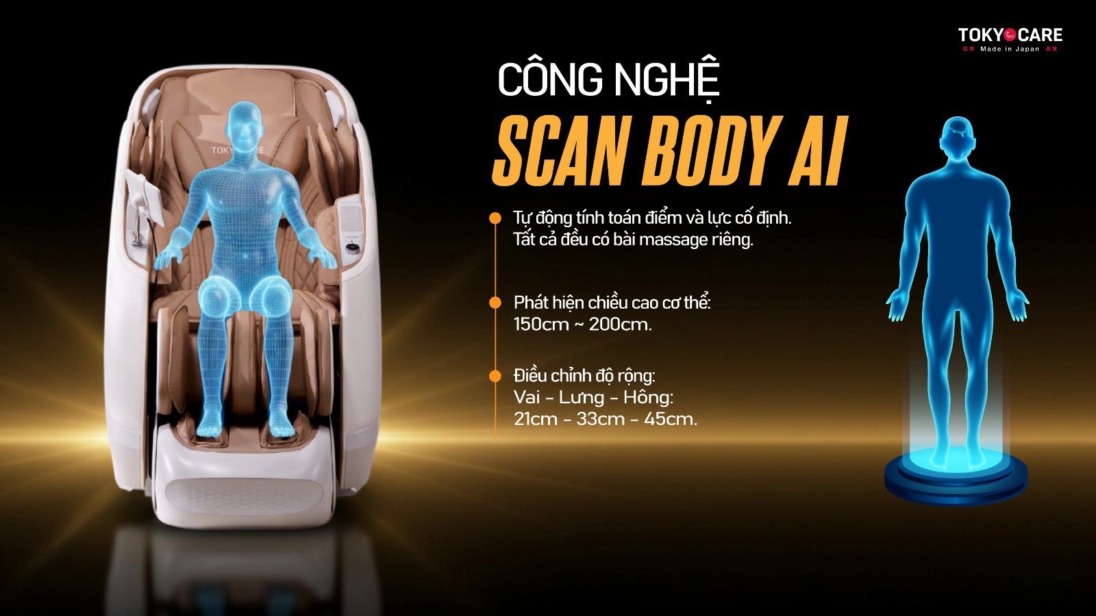 Ghế Massage Tokyo Care JC-6866  (Made in Japan)