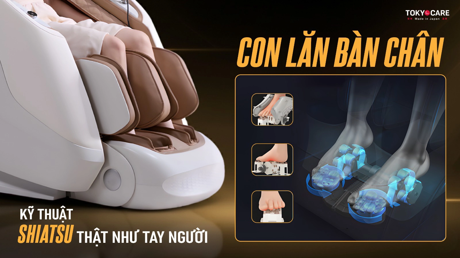 Ghế Massage Tokyo Care JC-6866  (Made in Japan)