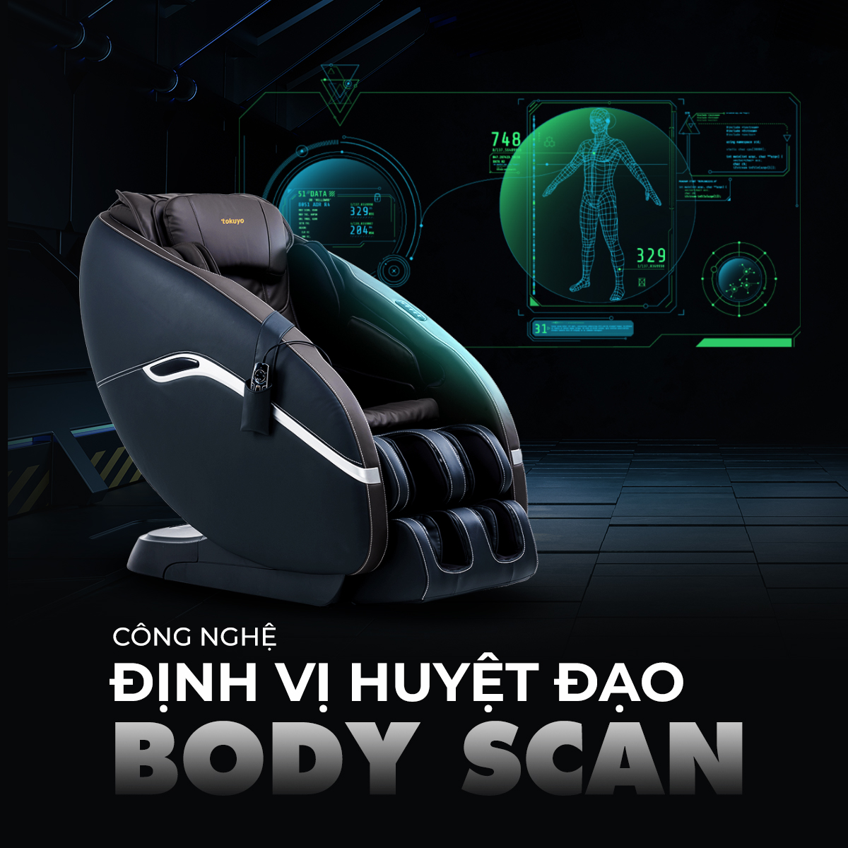 Công nghệ AI ghế massage Tokuyo JC-3720