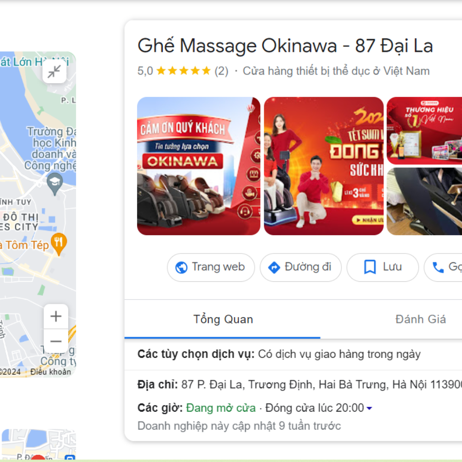 Đánh giá ghế massage Okinawa map