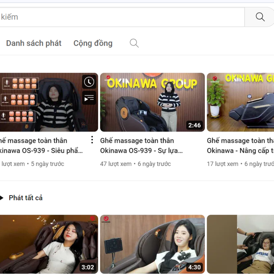 Đánh giá ghế massage Okinawa