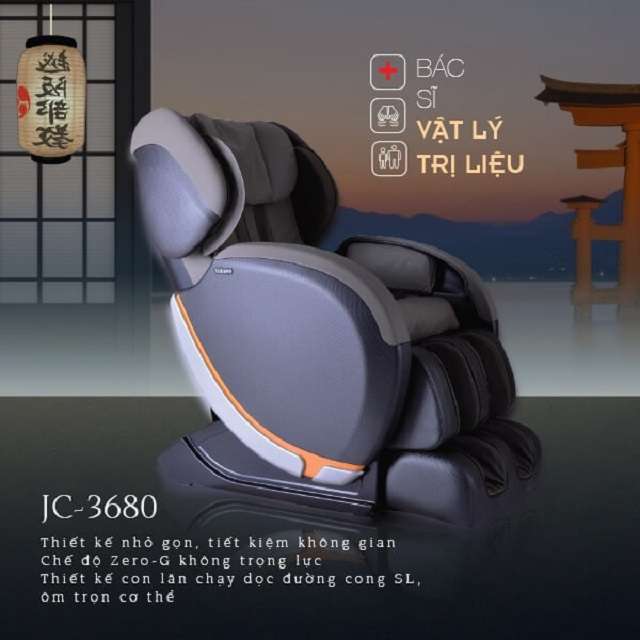 ghế massage shiatsu jc-3680 nhiệt nóng