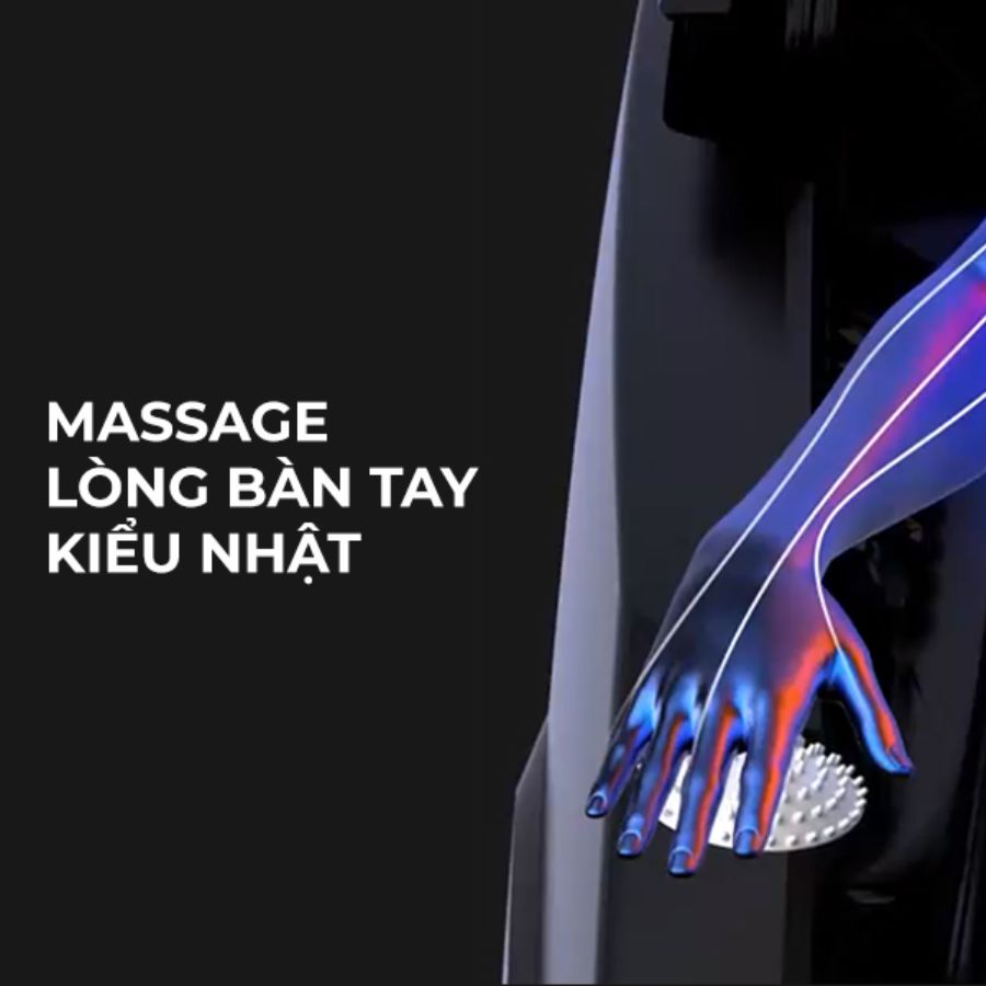 Massage lòng ban ftay kiểu Nhật của ghế massage Tokuyo JC-3730