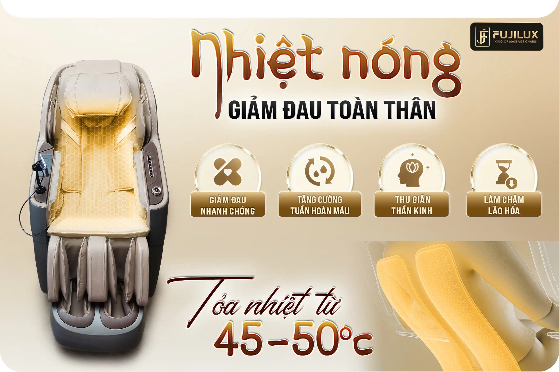 Liệu pháp chườm nóng 45 độ với nhiệt hồng ngoại