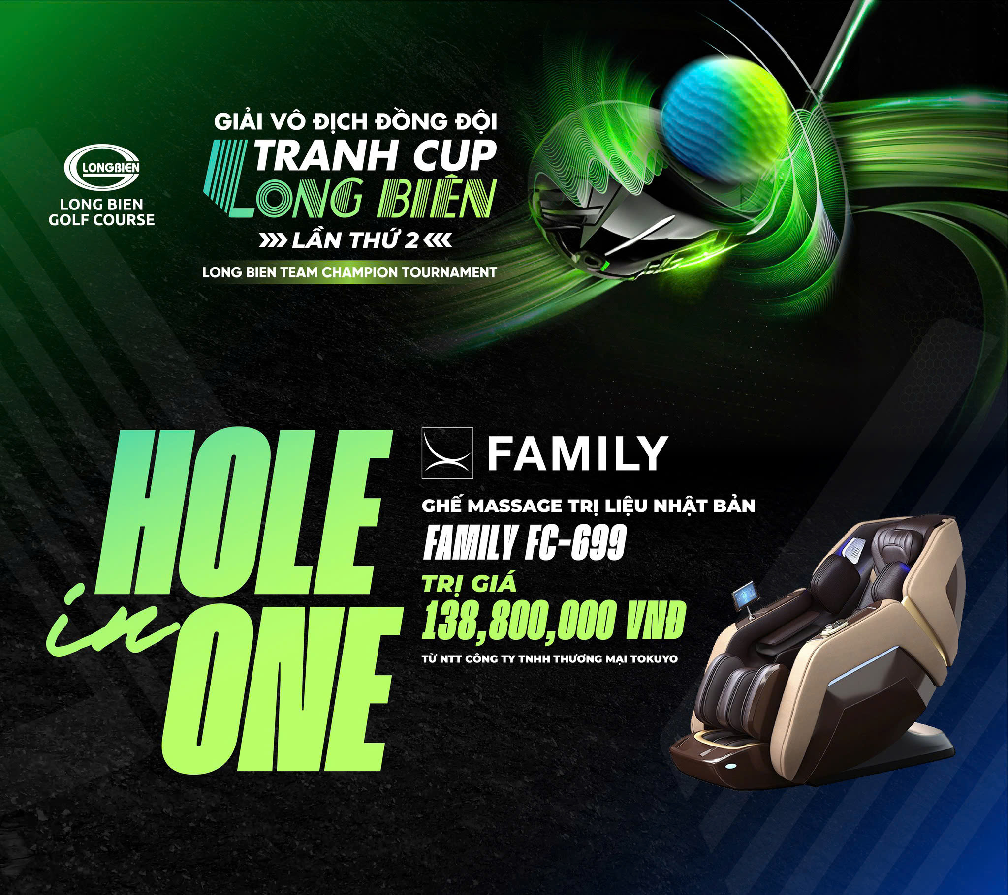 Ghế massage FAMILY – Vinh dự được đồng hành và tài trợ GIẢI VÔ ĐỊCH ĐỒNG ĐỘI TRANH CUP LONG BIÊN LẦN 2 – ARENA OF UNITY 2025